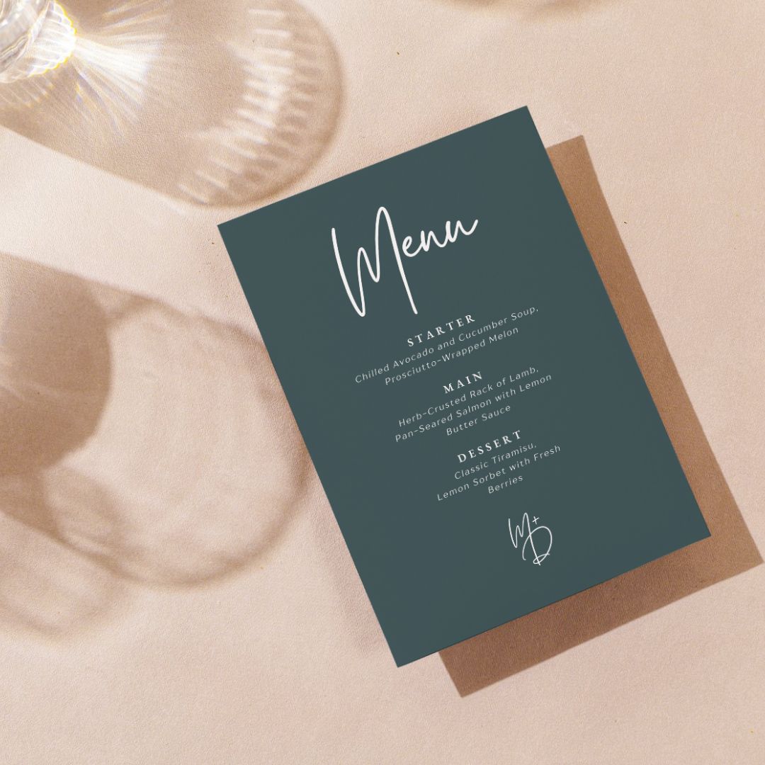 Bar Menu | The Handwritten Vows Collection