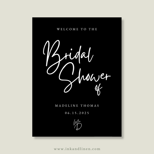 Bridal Shower Welcome Sign | The Handwritten Vows Collection