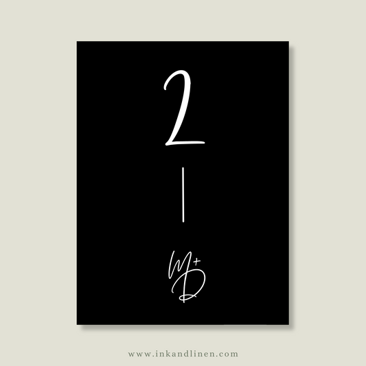 Table Numbers | The Handwritten Vows Collection