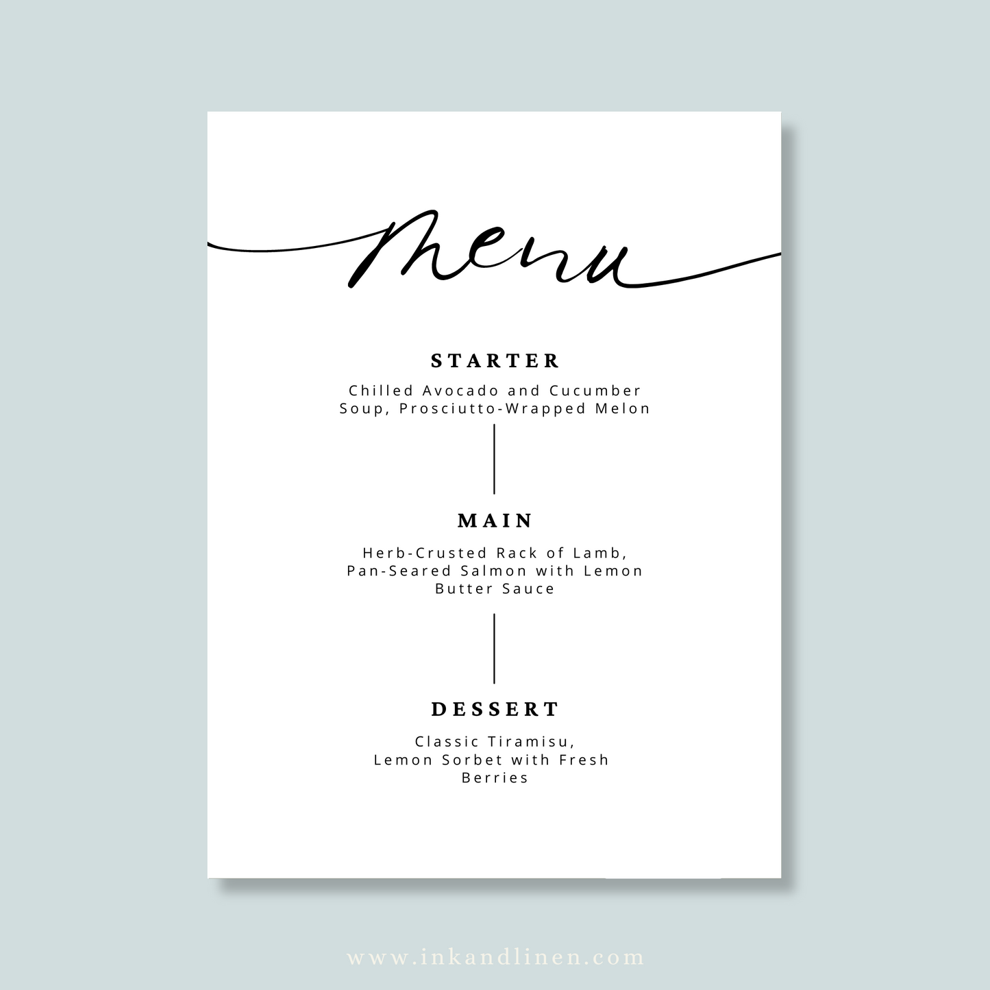 Menu | The Together with You Collection