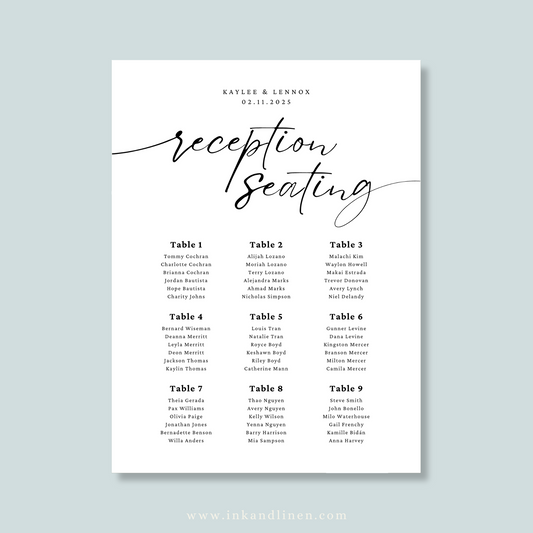 Wedding Seating Chart | The Together with You Collection