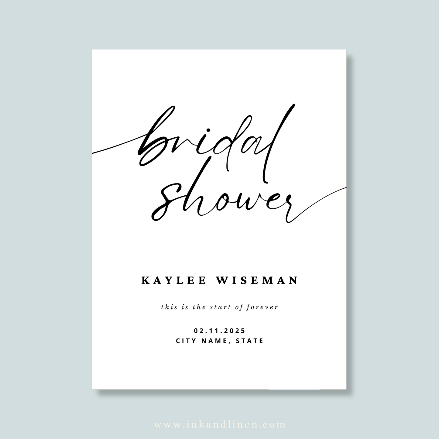 Bridal Shower Welcome Sign | The Together with You Collection